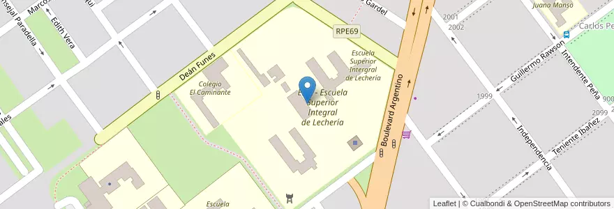 Mapa de ubicacion de ESIL - Escuela Superior Integral de Lechería en 阿根廷, Córdoba, Departamento General San Martín, Pedanía Villa María, Municipio De Villa María, Villa María.
