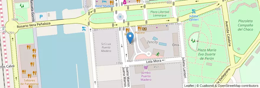 Mapa de ubicacion de Esmeralda, Puerto Madero en Argentina, Ciudad Autónoma De Buenos Aires, Comuna 1, Buenos Aires.