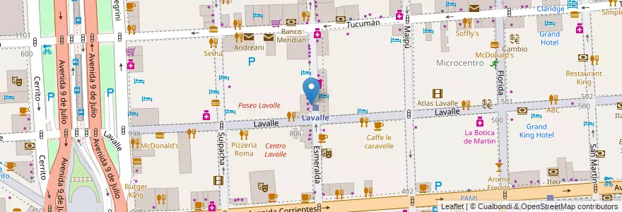 Mapa de ubicacion de Esmeralda, San Nicolas en Аргентина, Буэнос-Айрес, Comuna 1, Буэнос-Айрес.