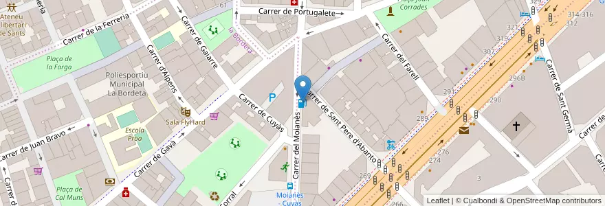 Mapa de ubicacion de E.S.MOYANES en 西班牙, Catalunya, Barcelona, Barcelonès, Barcelona.