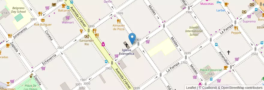 Mapa de ubicacion de Espacio Belgrano Eventos, Belgrano en 阿根廷, Ciudad Autónoma De Buenos Aires, 布宜诺斯艾利斯, Comuna 13.