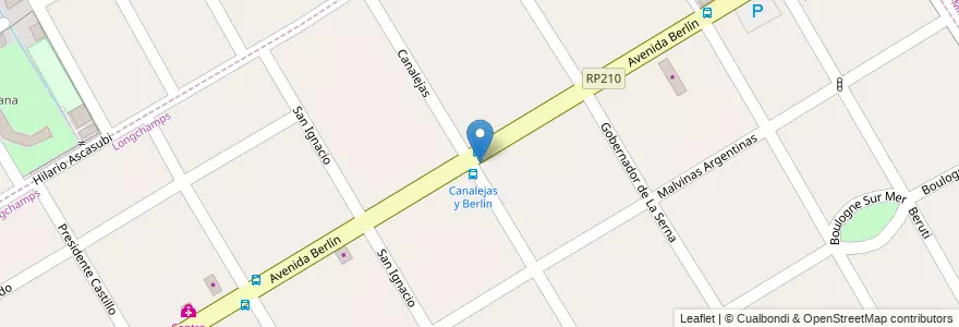 Mapa de ubicacion de Espacio Dali en 阿根廷, 布宜诺斯艾利斯省, Partido De Almirante Brown, Longchamps.