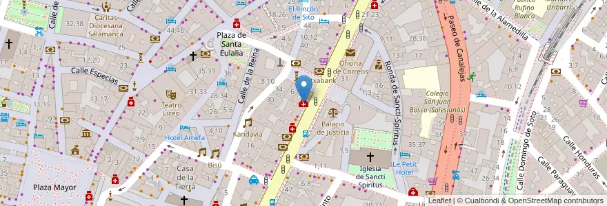 Mapa de ubicacion de Espacio de Salud DKV en إسبانيا, قشتالة وليون, شلمنقة, دائرة شلمنقة, شلمنقة.