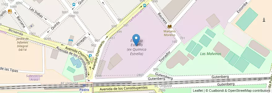 Mapa de ubicacion de Espacio Estrella (ex Química Estrella), La Paternal en アルゼンチン, Ciudad Autónoma De Buenos Aires, ブエノスアイレス, Comuna 15.