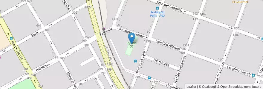 Mapa de ubicacion de Espacio O2 en الأرجنتين, Córdoba, Departamento Capital, Pedanía Capital, Córdoba, Municipio De Córdoba.