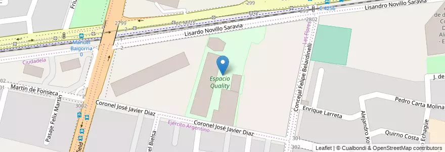 Mapa de ubicacion de Espacio Quality en Аргентина, Кордова, Departamento Capital, Pedanía Capital, Córdoba, Municipio De Córdoba.