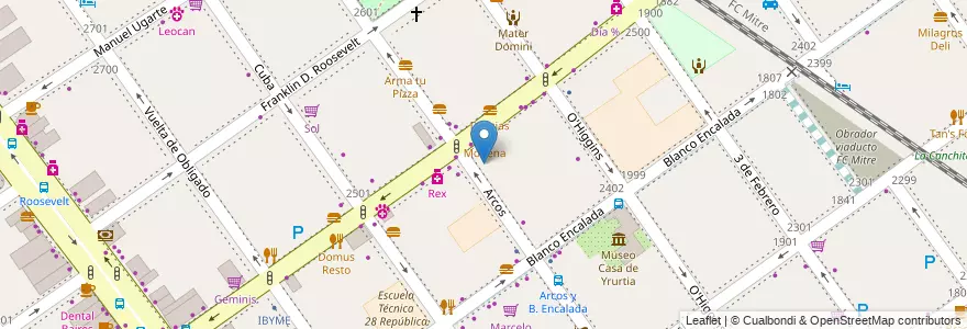 Mapa de ubicacion de Espacio Urbano, Belgrano en الأرجنتين, Ciudad Autónoma De Buenos Aires, Buenos Aires, Comuna 13.