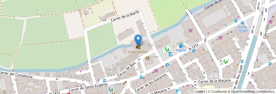 Mapa de ubicacion de ESPAI MARFÀ en Spagna, Catalunya, Girona, Gironès, Girona.