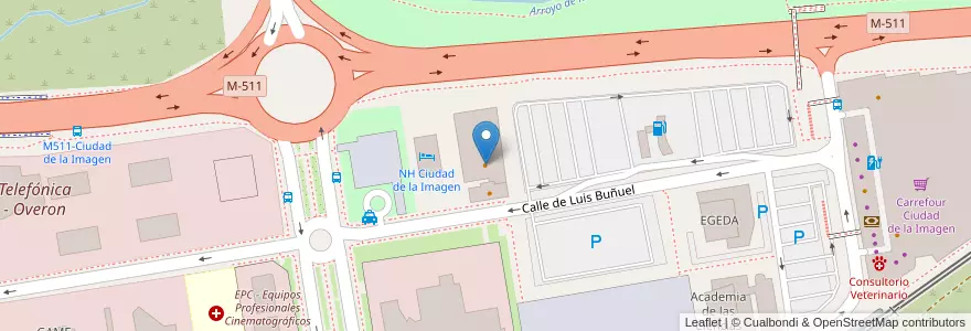 Mapa de ubicacion de Espazo Enxebre en إسبانيا, منطقة مدريد, منطقة مدريد, Área Metropolitana De Madrid Y Corredor Del Henares, Pozuelo De Alarcón.