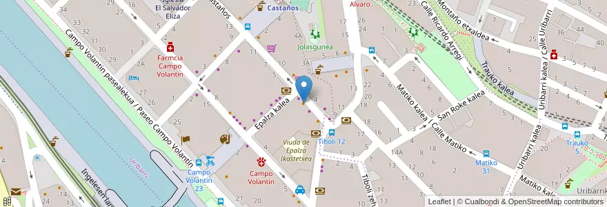 Mapa de ubicacion de Esperando un amigo en スペイン, バスク州, Bizkaia, Bilboaldea, ビルバオ.