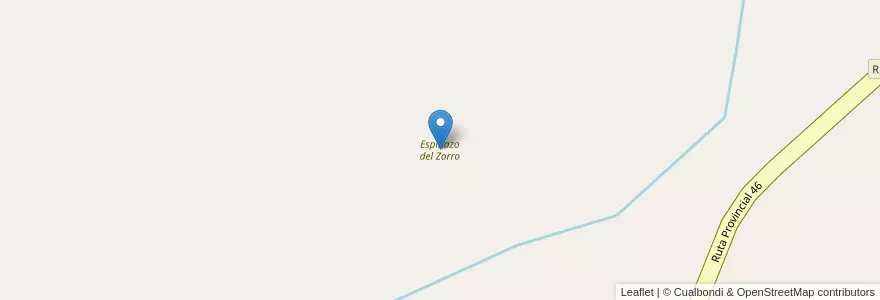 Mapa de ubicacion de Espinazo del Zorro en Arjantin, Şili, Neuquén, Departamento Catán Lil.
