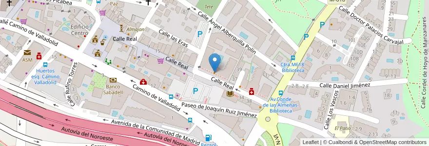 Mapa de ubicacion de Es+Pizza en إسبانيا, منطقة مدريد, منطقة مدريد, Cuenca Del Guadarrama, Torrelodones.