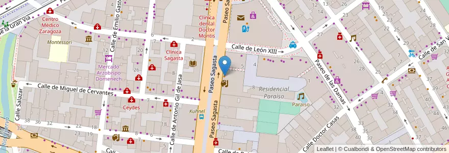 Mapa de ubicacion de Espumosos en إسبانيا, أرغون, سرقسطة, Zaragoza, سرقسطة.