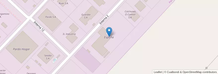 Mapa de ubicacion de Espuña en アルゼンチン, ブエノスアイレス州, Partido De Pergamino.