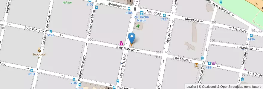 Mapa de ubicacion de Esquina Dulce en アルゼンチン, サンタフェ州, Departamento Rosario, Municipio De Rosario, ロサリオ.