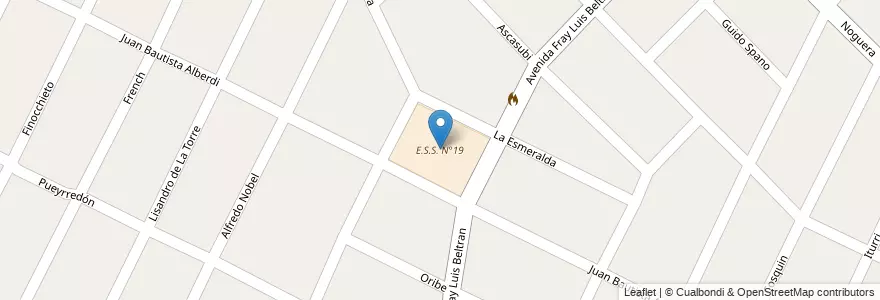 Mapa de ubicacion de E.S.S. N°19 en アルゼンチン, ブエノスアイレス州, Partido De Merlo, San Antonio De Padua.
