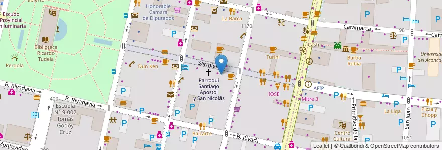 Mapa de ubicacion de Essencia Cafe en Argentinië, Chili, Mendoza, Departamento Capital, Ciudad De Mendoza.