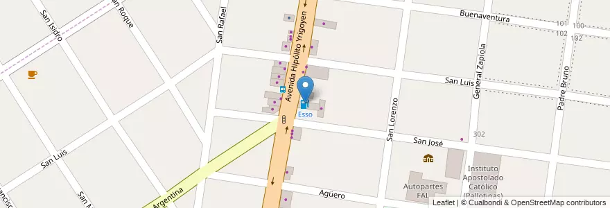Mapa de ubicacion de Esso en Argentina, Buenos Aires, Partido De Lomas De Zamora, Turdera.