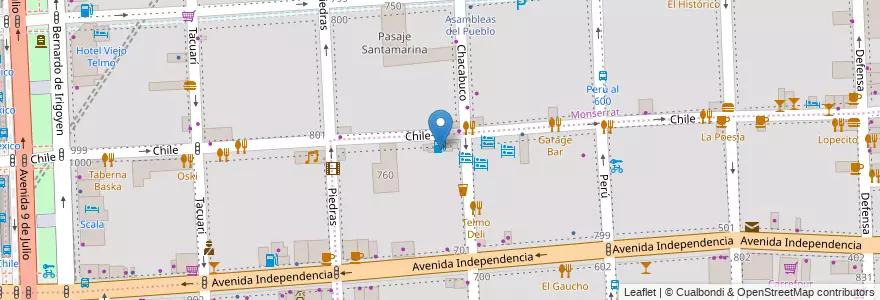 Mapa de ubicacion de Esso Mini Shop, San Telmo en アルゼンチン, Ciudad Autónoma De Buenos Aires, Comuna 1, ブエノスアイレス.