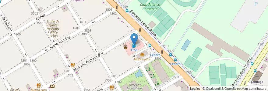 Mapa de ubicacion de Esso, Nuñez en Arjantin, Ciudad Autónoma De Buenos Aires, Buenos Aires, Comuna 13.