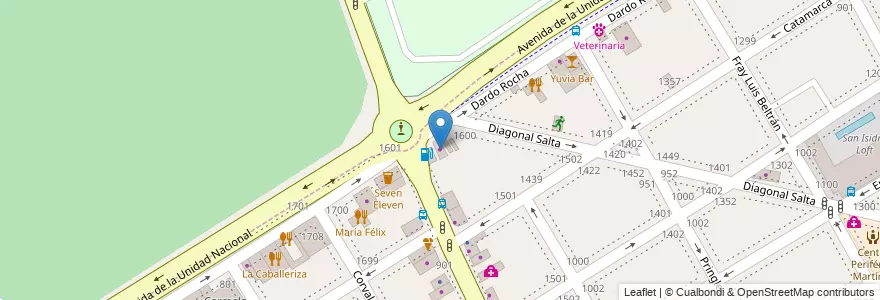 Mapa de ubicacion de Esso Shop en アルゼンチン, ブエノスアイレス州, Partido De San Isidro.