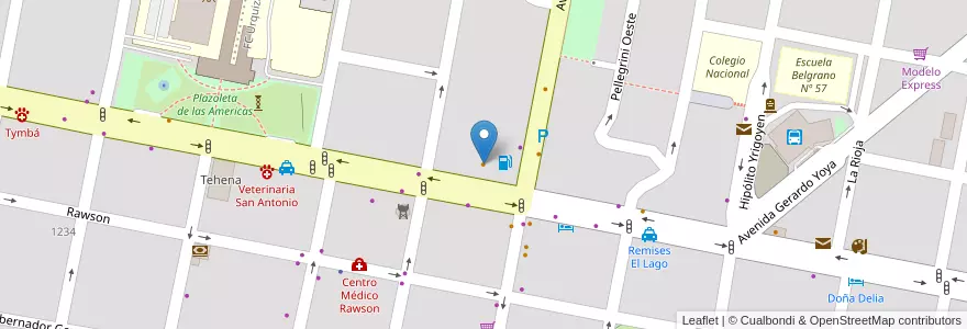 Mapa de ubicacion de ESSO Shop en آرژانتین, استان انتره ریوس, Departamento Concordia, Distrito Suburbios, Concordia, Concordia.