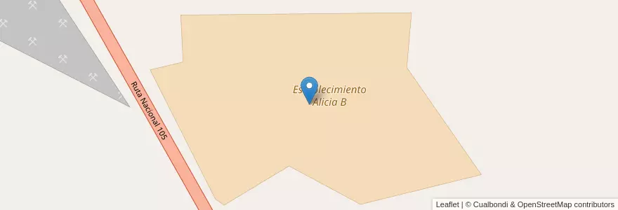 Mapa de ubicacion de Establecimiento Alicia B en アルゼンチン, ミシオネス州, Departamento Capital, Municipio De Fachinal.