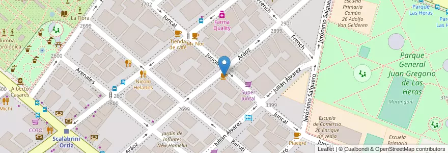 Mapa de ubicacion de Establecimiento General de Café, Palermo en 阿根廷, Ciudad Autónoma De Buenos Aires, 布宜诺斯艾利斯, Comuna 14.