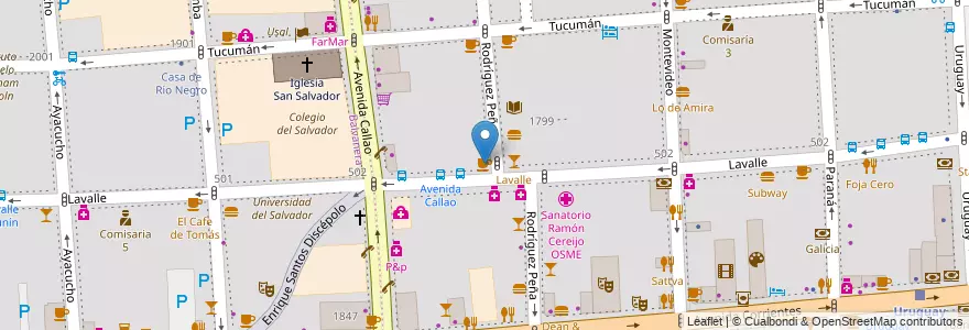 Mapa de ubicacion de Establecimiento General de Café, San Nicolas en Argentine, Ciudad Autónoma De Buenos Aires, Buenos Aires.