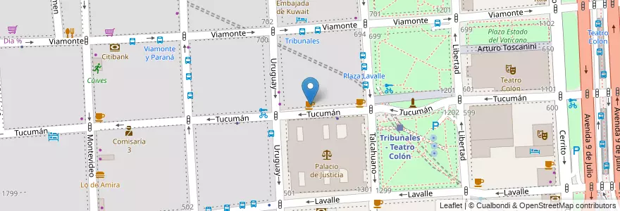 Mapa de ubicacion de Establecimiento General de Café, San Nicolas en Arjantin, Ciudad Autónoma De Buenos Aires, Comuna 1, Buenos Aires.