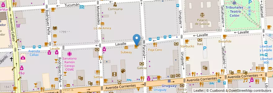 Mapa de ubicacion de Establecimiento General de Café, San Nicolas en アルゼンチン, Ciudad Autónoma De Buenos Aires, Comuna 1, ブエノスアイレス.