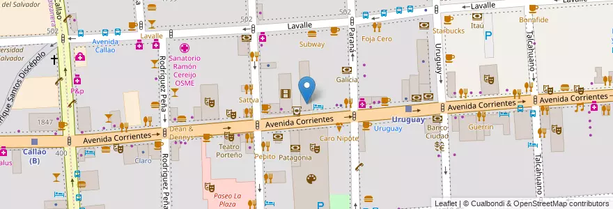 Mapa de ubicacion de Establecimiento General de Café, San Nicolas en Argentina, Ciudad Autónoma De Buenos Aires, Comuna 1, Buenos Aires.