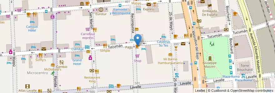Mapa de ubicacion de Establecimiento General de Café, San Nicolas en آرژانتین, Ciudad Autónoma De Buenos Aires, Comuna 1, Buenos Aires.