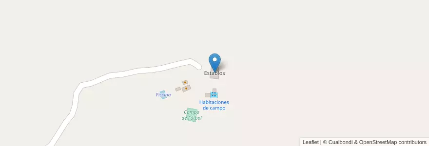 Mapa de ubicacion de Establos en Argentinië, Córdoba, Departamento San Javier, Pedanía Talas.