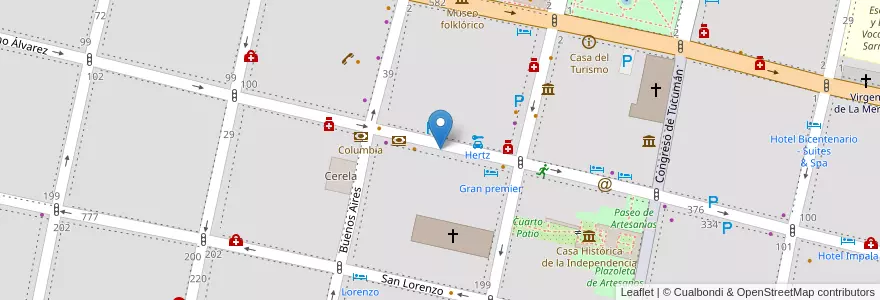 Mapa de ubicacion de Estac Motos en Argentine, Tucumán, San Miguel De Tucumán, Departamento Capital, San Miguel De Tucumán.