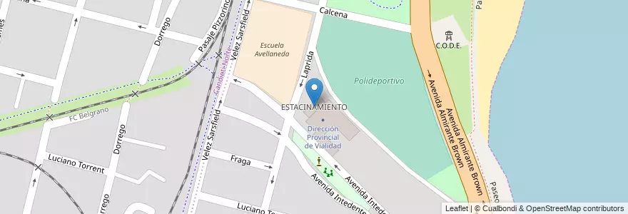 Mapa de ubicacion de ESTACINAMIENTO en Argentinien, Santa Fe, Departamento La Capital, Santa Fe Capital, Santa Fe.
