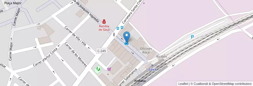 Mapa de ubicacion de Estació de Taxis en Espanha, Catalunha, Barcelona, Baix Llobregat, Viladecans.