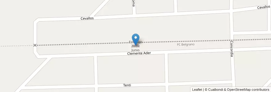 Mapa de ubicacion de Estación 20 de Junio en Arjantin, Buenos Aires, Partido De La Matanza, Veinte De Junio.