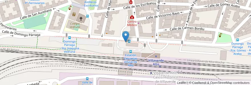 Mapa de ubicacion de Estación en España, Comunidad De Madrid, Comunidad De Madrid, Área Metropolitana De Madrid Y Corredor Del Henares, Madrid.