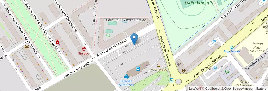 Mapa de ubicacion de Estación Autobuses en Spanje, Castilië En León, León, El Bierzo, Ponferrada.