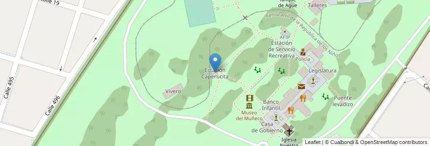 Mapa de ubicacion de Estación Caperucita, Gonnet en آرژانتین, استان بوئنوس آیرس, Partido De La Plata, Manuel B. Gonnet.