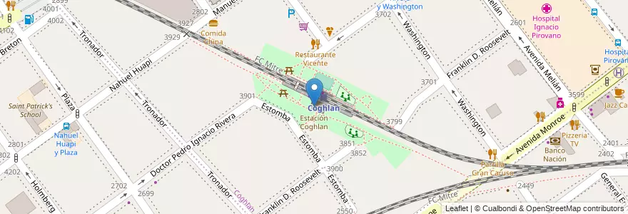 Mapa de ubicacion de Estación Coghlan, Coghlan en Argentina, Ciudad Autónoma De Buenos Aires, Comuna 12, Buenos Aires.