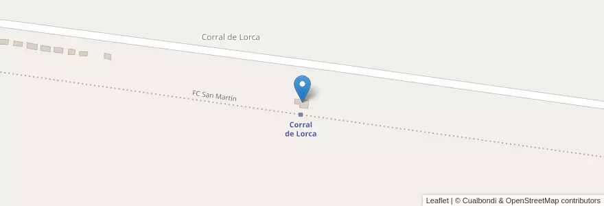 Mapa de ubicacion de Estación Corral de Lorca en Argentinien, Mendoza, General Alvear, Distrito Bowen.