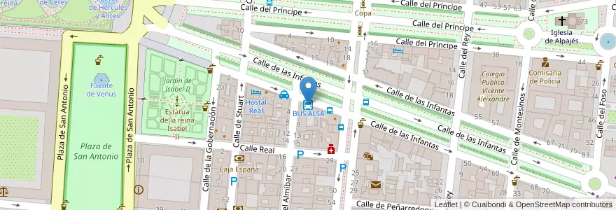 Mapa de ubicacion de Estación de autobuses en Spanien, Autonome Gemeinschaft Madrid, Autonome Gemeinschaft Madrid, Las Vegas, Aranjuez.
