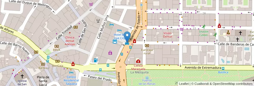 Mapa de ubicacion de Estación de Autobuses en إسبانيا, قشتالة-لا مانتشا, طليطلة, Talavera, Talavera De La Reina.
