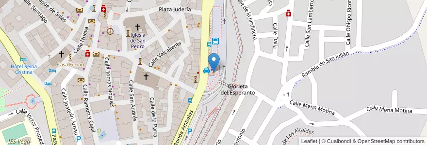 Mapa de ubicacion de Estación de autobuses en İspanya, Aragón, Teruel, Comunidad De Teruel, Teruel.