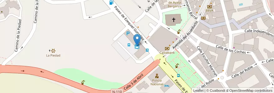 Mapa de ubicacion de Estación de Autobuses en إسبانيا, قشتالة وليون, شقوبية, شقوبية.