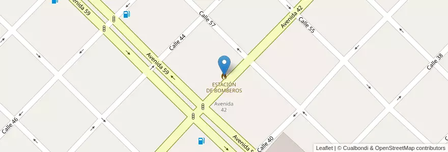 Mapa de ubicacion de ESTACIÓN DE BOMBEROS en Arjantin, Buenos Aires, Partido De Necochea, Necochea.