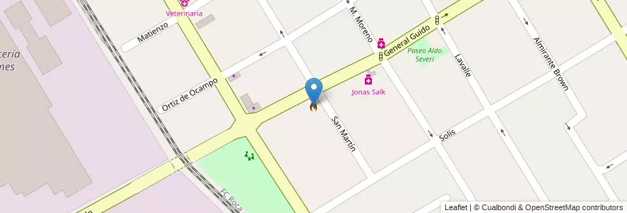 Mapa de ubicacion de Estacion de Bomberos de Quilmes en アルゼンチン, ブエノスアイレス州, Partido De Quilmes, Quilmes.