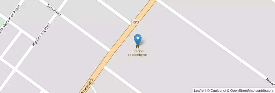 Mapa de ubicacion de Estacion de Bomberos en الأرجنتين, Formosa, Departamento Pirané, Municipio De Pirané, Pirané.